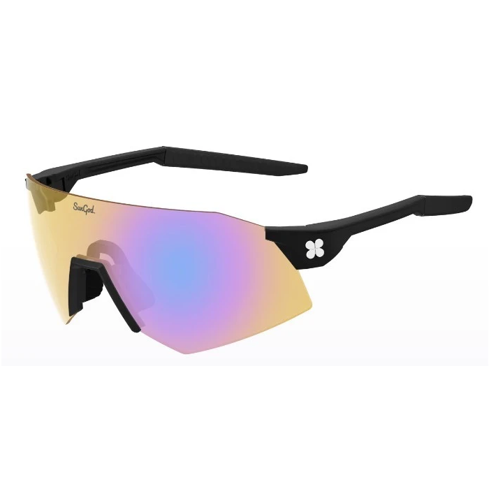 FIETSBRIL SUNGOD ULTRAS MATTE BLACK PHOTOCHROMIC IRIS HV BLUE