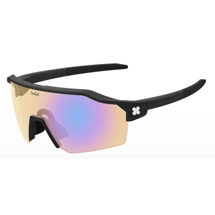 FIETSBRIL SUNGOD VELANS MATTE BLACK PHOTOCHROMIC IRIS HV BLUE
