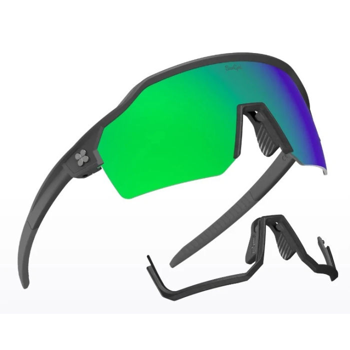 FIETSBRIL SUNGOD VELANS MATTE GREY GREEN