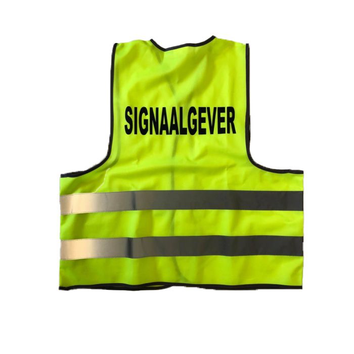 SEINGEVER FLUOJASJE MET BEDRUKKING 'SIGNAALGEVER' L