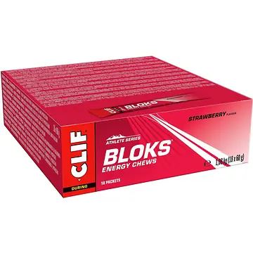 CLIF BLOKS ENERGY CHEWS STRAWBERRY 18X60G DOOS