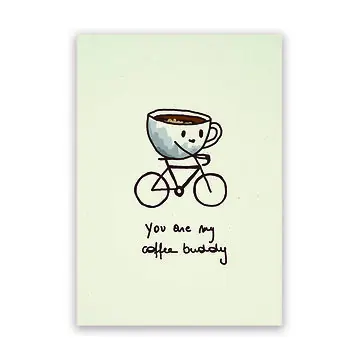 POSTKAART YOU ARE MY COFFEE BUDDY