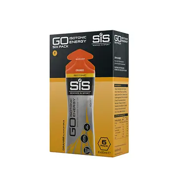 SIS GO ISOTONIC ENERGY GEL ORANGE PACK 6X60ML