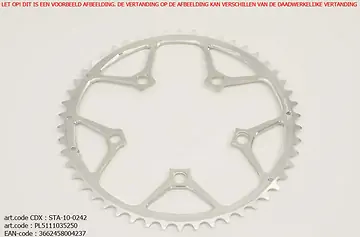 TA KETTINGBLAD PCD-110 49T CAMPAGNOLO COMPACT ZILVER-1