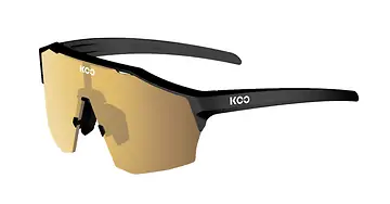 FIETSBRIL KOO ALIBI LARGE BLACK MATT GOLD MIRROR