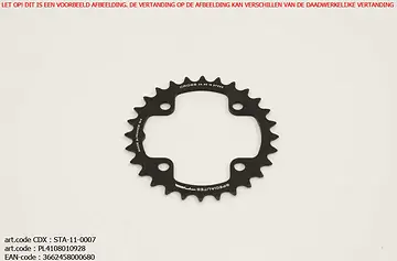 TA KETTINGBLAD PCD-80 CROSS 28T SRAM 4 ARM ZWART-1