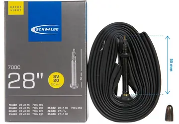 BINNENBAND SCHWALBE SV20 18/28X700 50MM EXTRA LIGHT-1