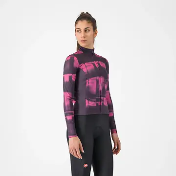 FIETSSHIRT CASTELLI BLUR THERMAL DAMES