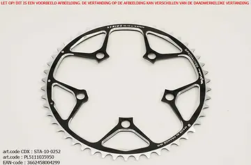 TA KETTINGBLAD PCD-110 49T CAMPAGNOLO COMPACT ZWART-1