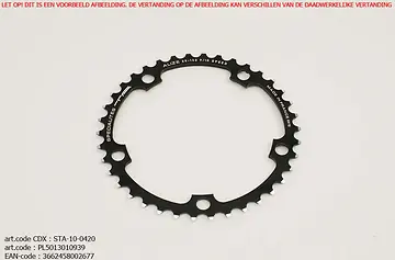 TA KETTINGBLAD PCD-130 39T ZWART SHIMANO/SRAM-1