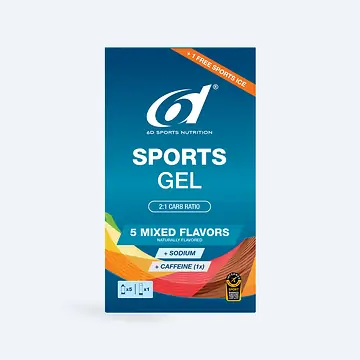 6D SPORTS GEL 5 MIXED FLAVORS 5X45ML + FREE SPORTS ICE GEL