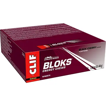 CLIF BLOKS ENERGY CHEWS BLACK CHERRY 18X60G DOOS