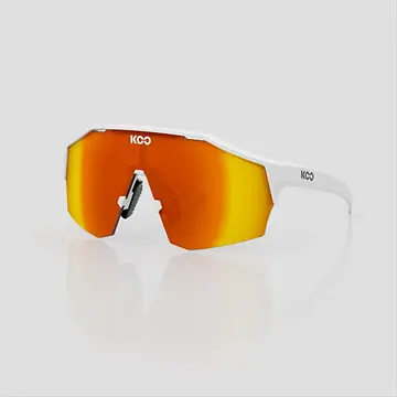 FIETSBRIL KOO ALIBI WHITE MATT RED MIRROR